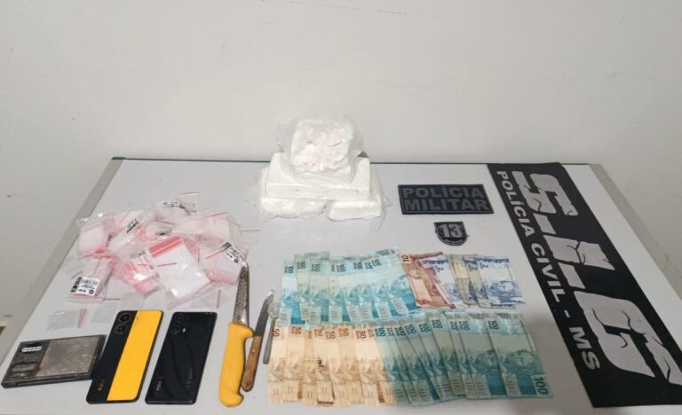 Leia mais sobre o artigo Polícias Civil e Militar prendem casal com mais de 3kg de cocaína em Aparecida do Taboado