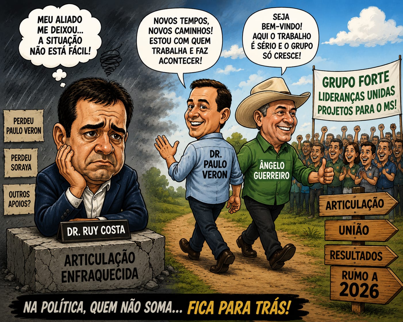 Perda de aliado na campanha expõe fragilidade e insegurança do pré-candidato Dr.Ruy Costa